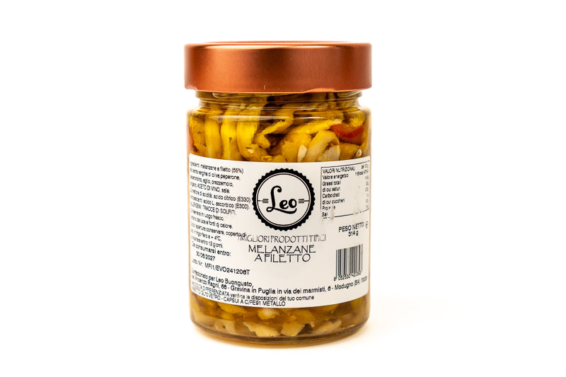 Melanzane a Filetti in Olio Extravergine di Oliva