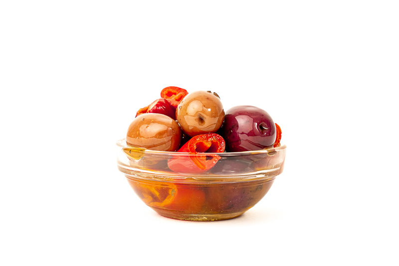 Olive Nere Piccanti in Olio Extravergine di Oliva